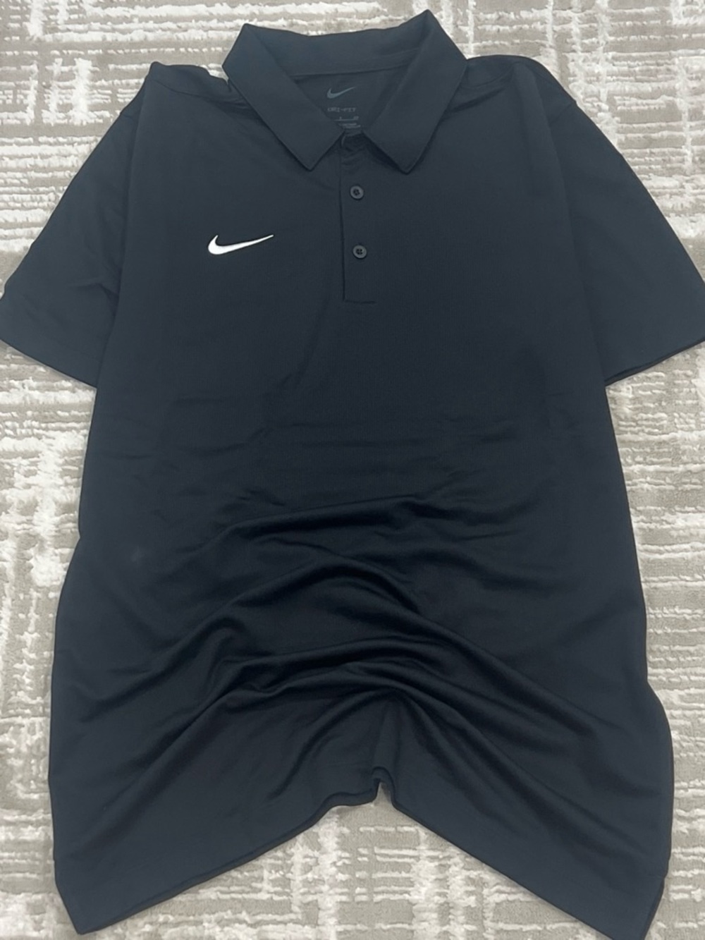 Nike Black Polo with White Swoosh
